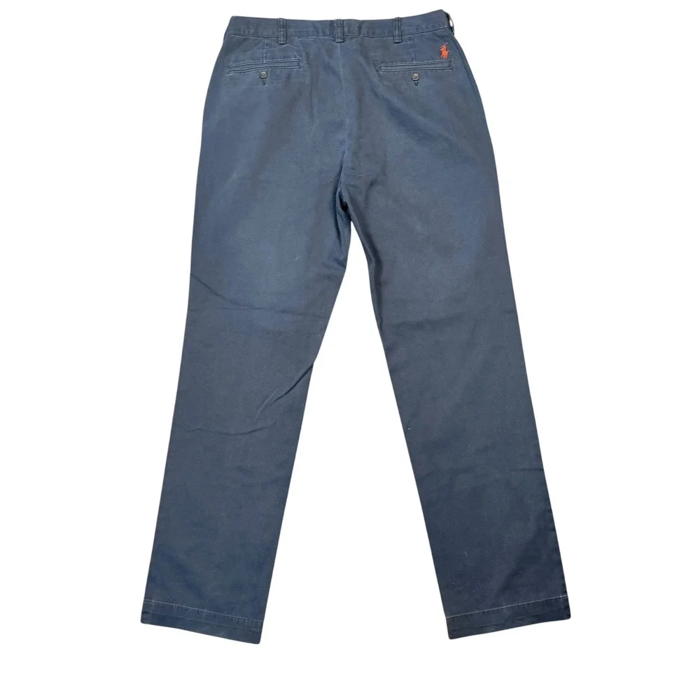 Vintage Polo Ralph Lauren Chino Pants Men 34x34 Blue Classic Fit Twill Prep Pony
